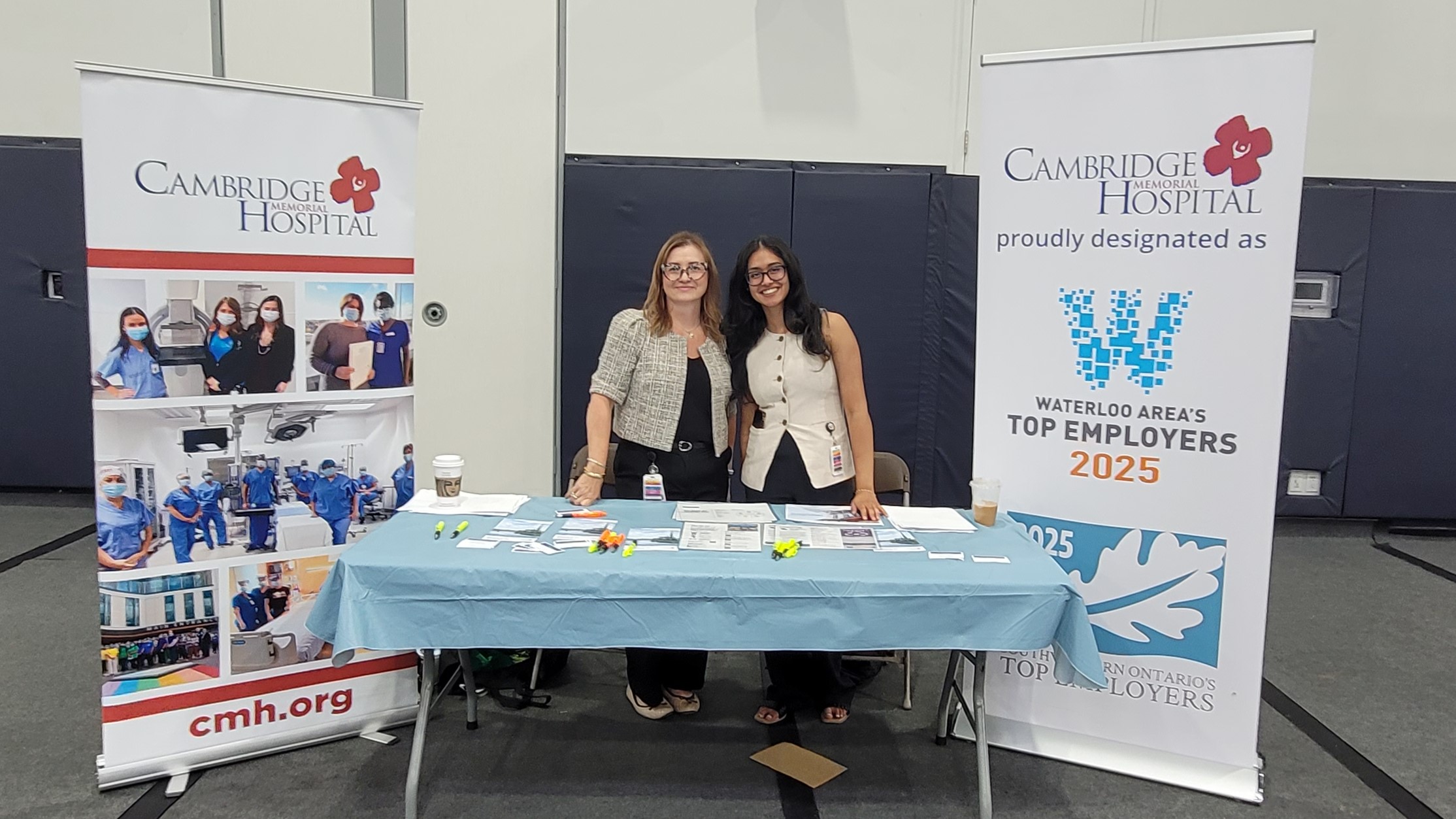 Urszula and Avneet at CMH's job fair booth