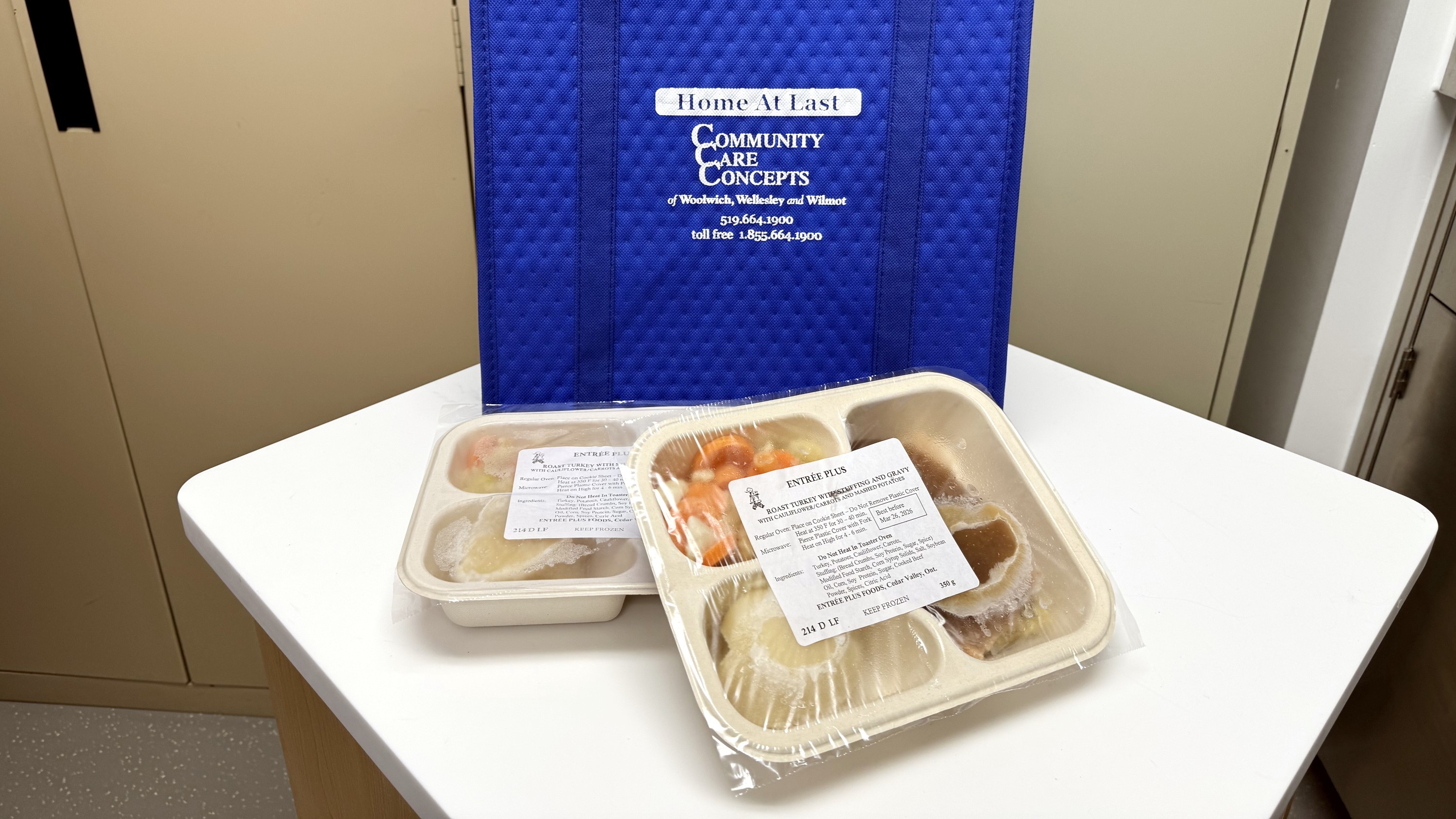 frozen meals available for inpatients being discharged