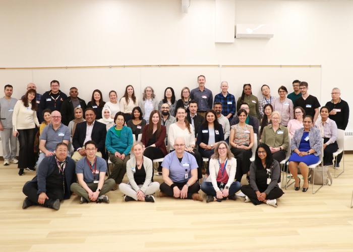 physicians and Shaw Festival gather for a group photo following a workshop on the Theatre of Medicine