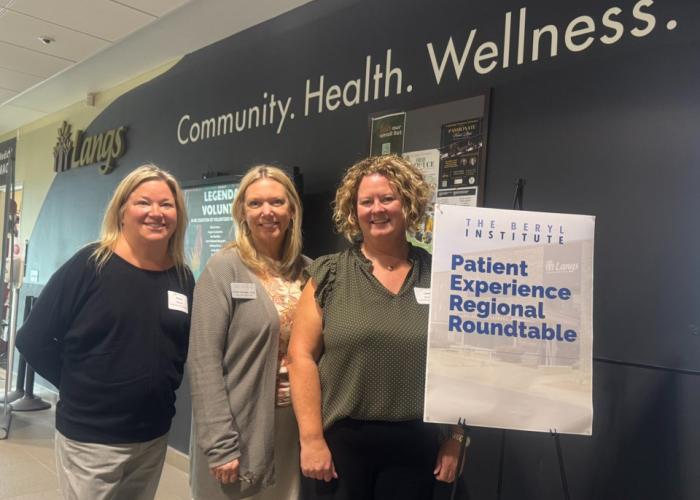 Ward 3 councillor Corey Kimpson (left), Stacy Palmer of The Beryl Institute and Liane Barefoot of Cambridge Memorial Hospital were all on hand for a roundtable discussion on patient experience.